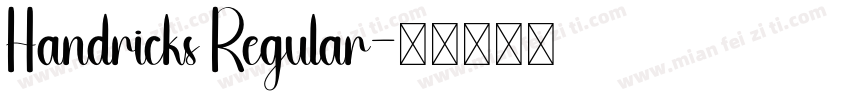 Handricks Regular字体转换